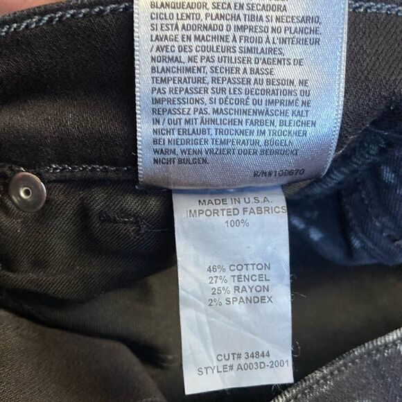 AGOLDE, Sophie Black Jeans, Bleach Distressing Skinny Jegging Stretch Women’s 24 - Picture 10 of 15